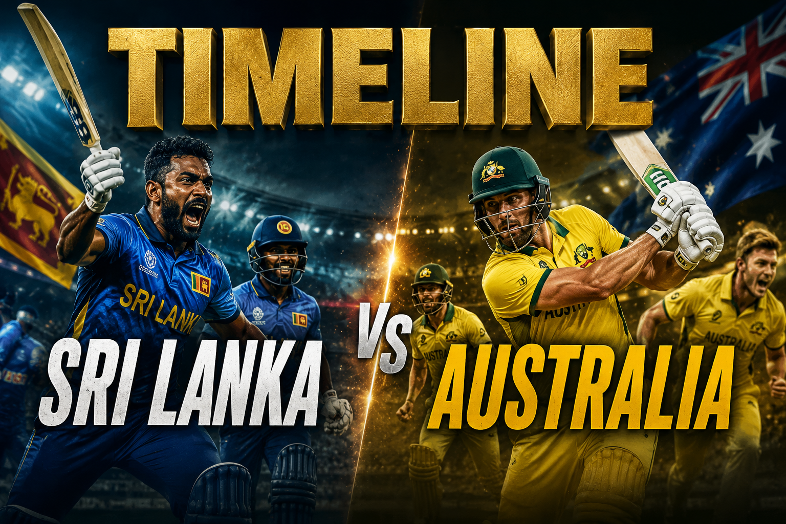 Sri Lanka National Cricket Team Vs Australian Men's Cricket Team Timeline