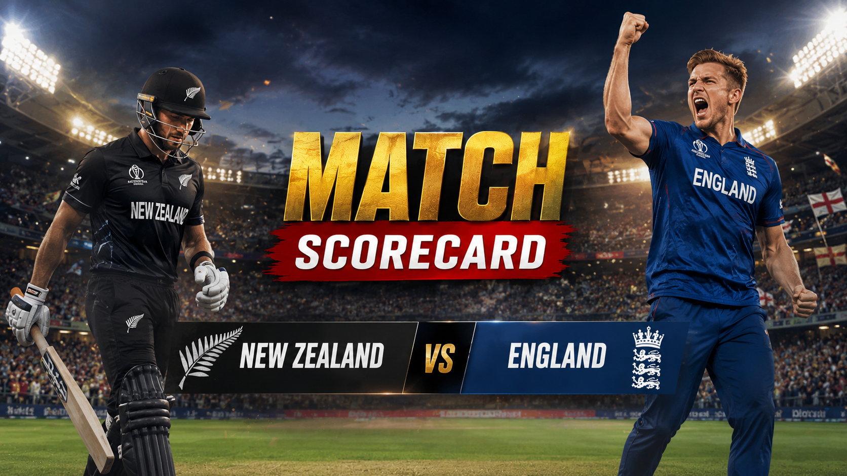 New Zealand National Cricket Team Vs England Cricket Team Match Scorecard