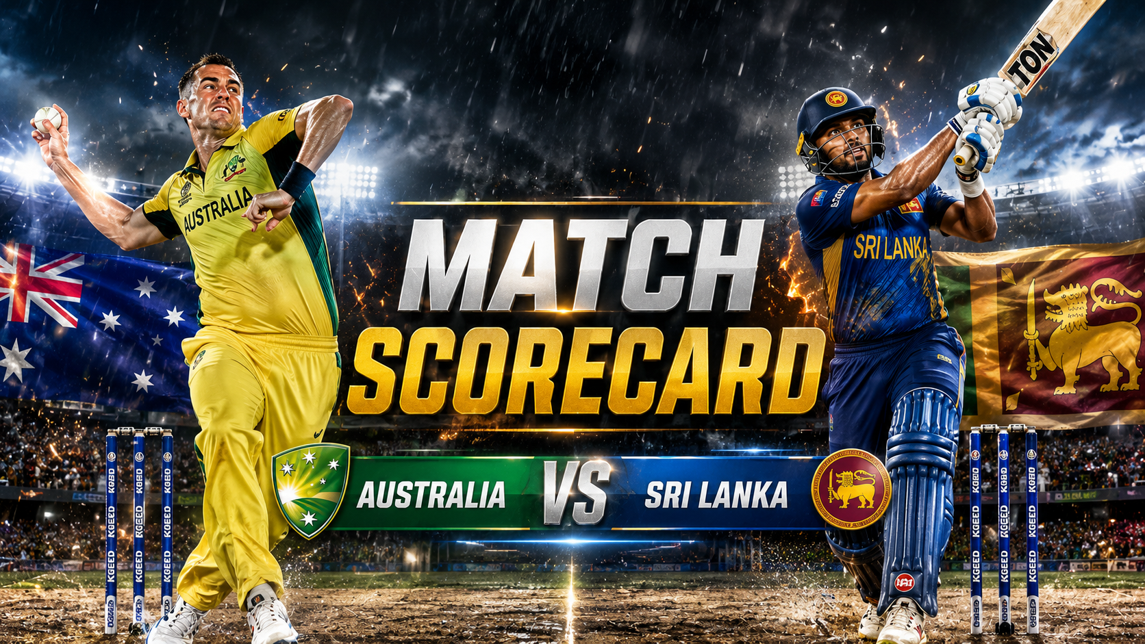 Australia National Cricket Team Vs Sri Lanka National Cricket Team Match Scorecard